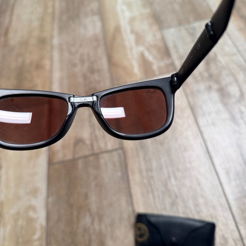 Ray-Ban | Wayfarer Two Tone Red Frame Sunglasses - Picture 7 of 11